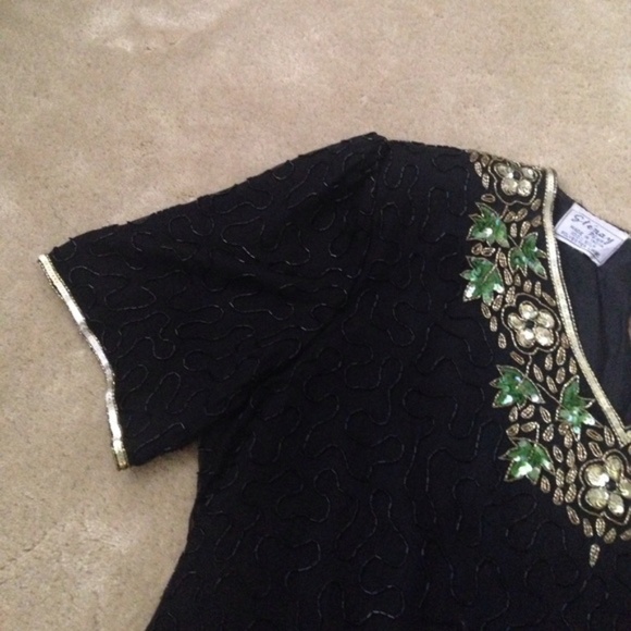 Vintage Stenay sequin and beaded silk top - Picture 13 of 16